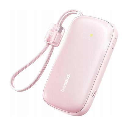 Bateria Externa Baseus EnerFill FC21 Qpow 3 Ultra, 10000mAh, 45W, QC + PD, 1 x USB-A - 1 x USB-C, Rosa E0027Q02
