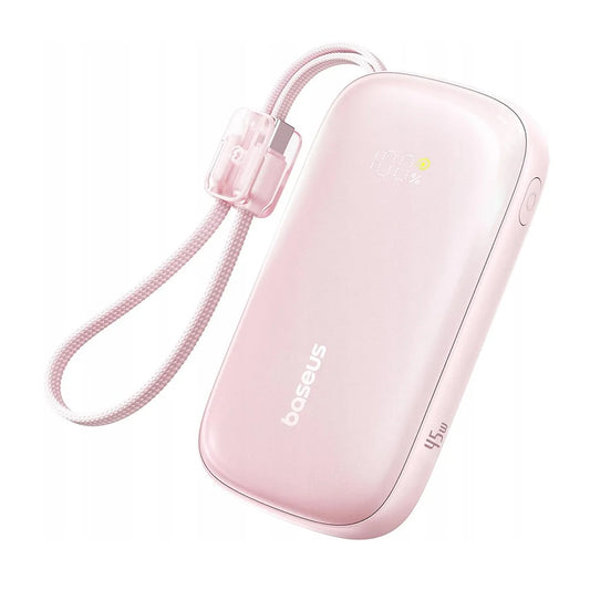 Bateria Externa Baseus EnerFill FC21 Qpow 3 Ultra, 10000mAh, 45W, QC + PD, 1 x USB-A - 1 x USB-C, Rosa E0027Q02