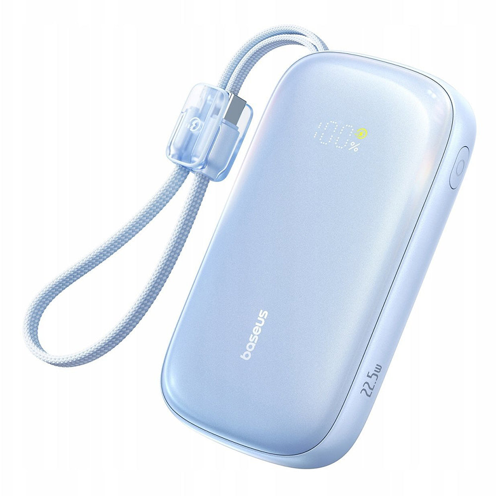 Bateria Externa Baseus EnerFill FC21 Qpow 3 Ultra, 20000mAh, 22.5W, QC + PD, 1 x USB-A - 1 x USB-C, Azul E0027M03