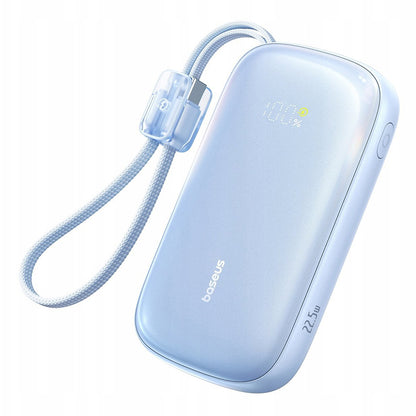 Bateria Externa Baseus EnerFill FC21 Qpow 3 Ultra, 20000mAh, 22.5W, QC + PD, 1 x USB-A - 1 x USB-C, Azul E0027M03