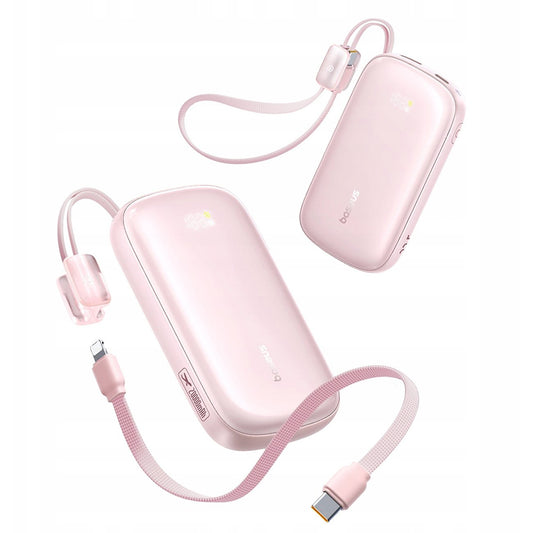 Bateria Externa Baseus EnerFill FC21 Qpow 3 Ultra, 20000mAh, 22.5W, QC + PD, 1 x USB-A - 1 x USB-C, Rosa E0027M02