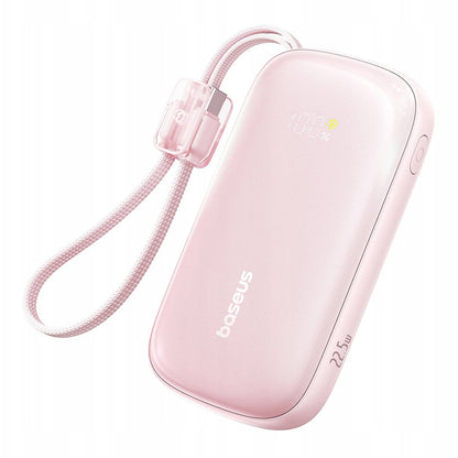 Bateria Externa Baseus EnerFill FC21 Qpow 3 Ultra, 20000mAh, 22.5W, QC + PD, 1 x USB-A - 1 x USB-C, Rosa E0027M02