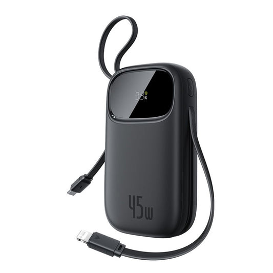 Bateria Externa Baseus EnerFill FC31 Qpow 3, 10000mAh, 45W, QC + PD, 1 x Lightning - 1 x USB-A - 2 x USB-C, Preta E0028C00