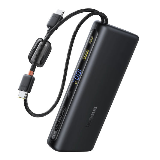 Bateria Externa Baseus EnerFill FC41, 25000mAh, 145W, QC + PD, 1 x USB-A - 3 x USB-C, Preta E0028H03