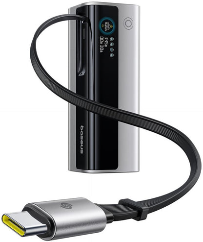 Bateria Externa Baseus EnerGeek GR11, 20000mAh, 145W, QC + PD, 1 x USB-A - 3 x USB-C, Prateado E0027B02