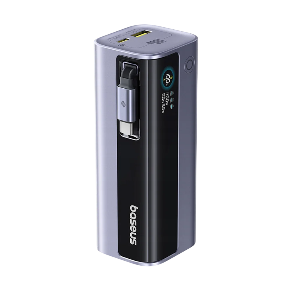 Bateria Externa Baseus EnerGeek GR11, 10000mAh, 100W, QC + PD, 1 x USB-A - 2 x USB-C, Cinza E0027A01