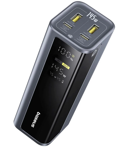 Bateria Externa Baseus EnerGeek GP12, 20800mAh, 145W, QC + PD, 2 x USB-A - 2 x USB-C, Cinzento P10082109813-00