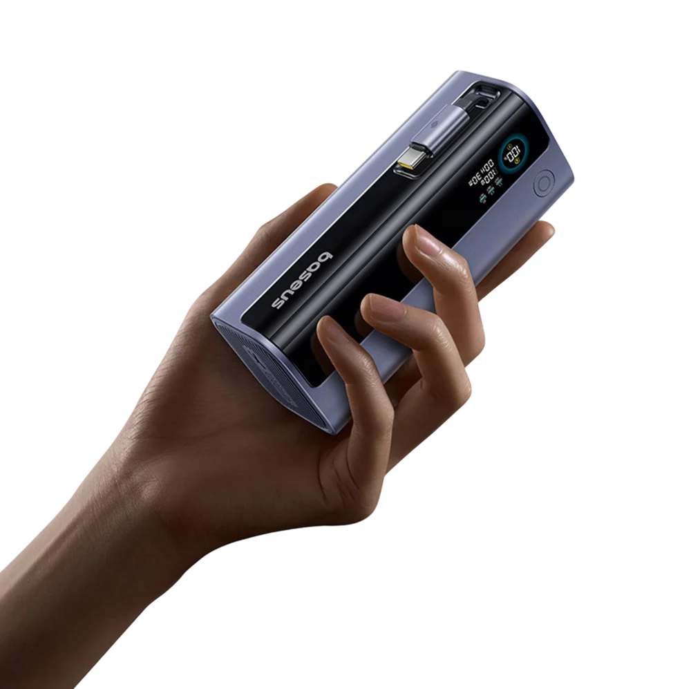 Bateria Externa Baseus EnerGeek GR11, 10000mAh, 100W, QC + PD, 1 x USB-A - 2 x USB-C, Cinza E0027A01