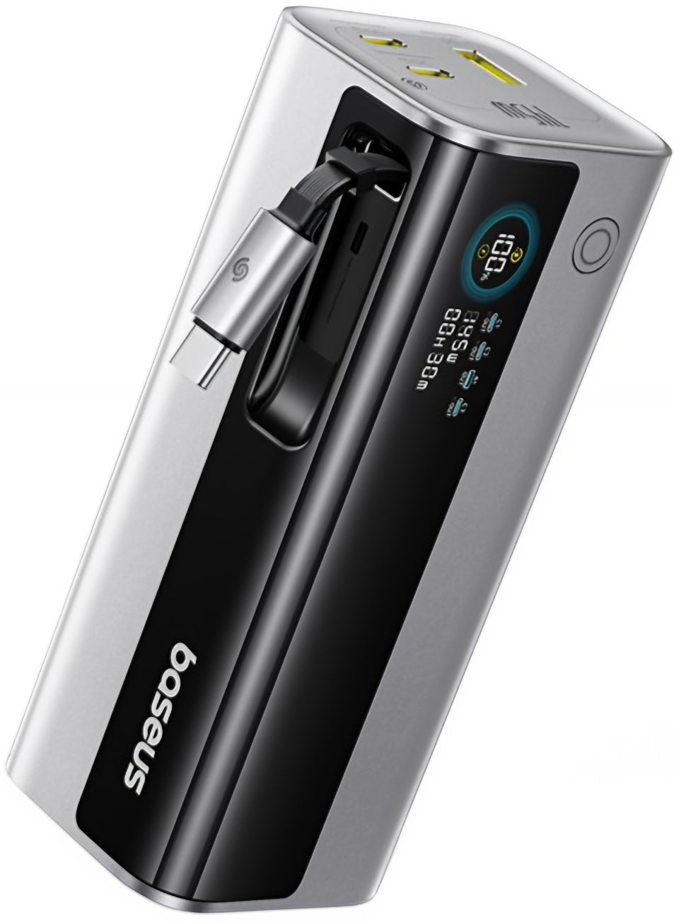 Bateria Externa Baseus EnerGeek GR11, 20000mAh, 145W, QC + PD, 1 x USB-A - 3 x USB-C, Prateado E0027B02