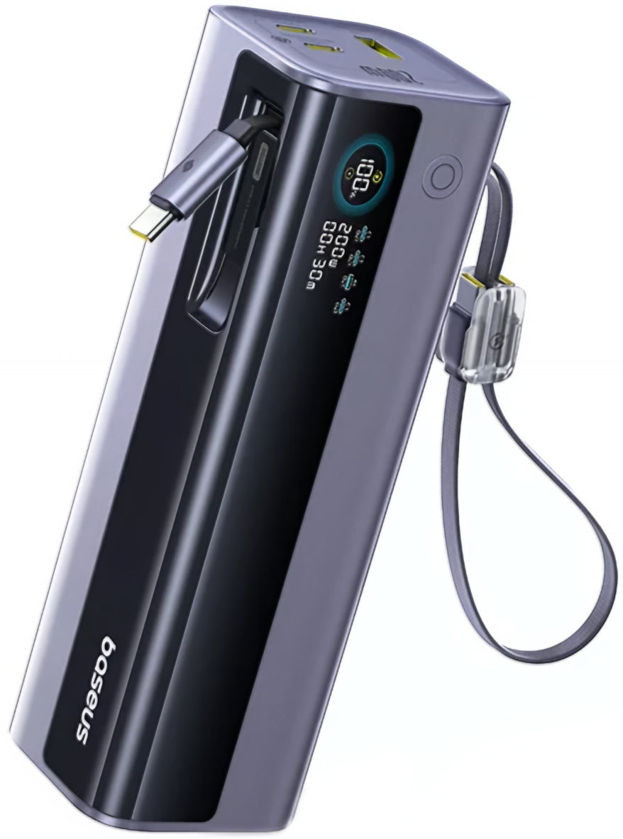 Bateria Externa Baseus EnerGeek GR11, 25000mAh, 200W, QC + PD, 1 x USB-A - 3 x USB-C, Cinzento E0028Q00