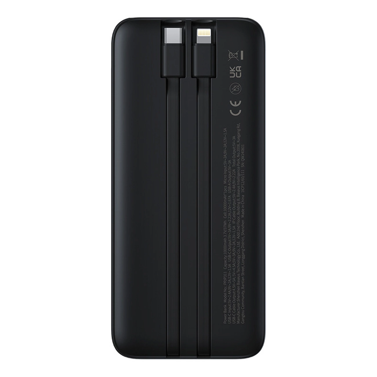 Bateria Externa Baseus Lipow, 10000mAh, 22.5W, QC + PD, 1 x Lightning - 1 x USB-A - 2 x USB-C, Preta P10079101123-00