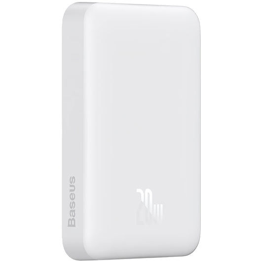 Bateria Externa Baseus Magnetic Mini, 10000mAh, 20W, PD + FQI, 1 x USB-C, Branca P10059001223-00