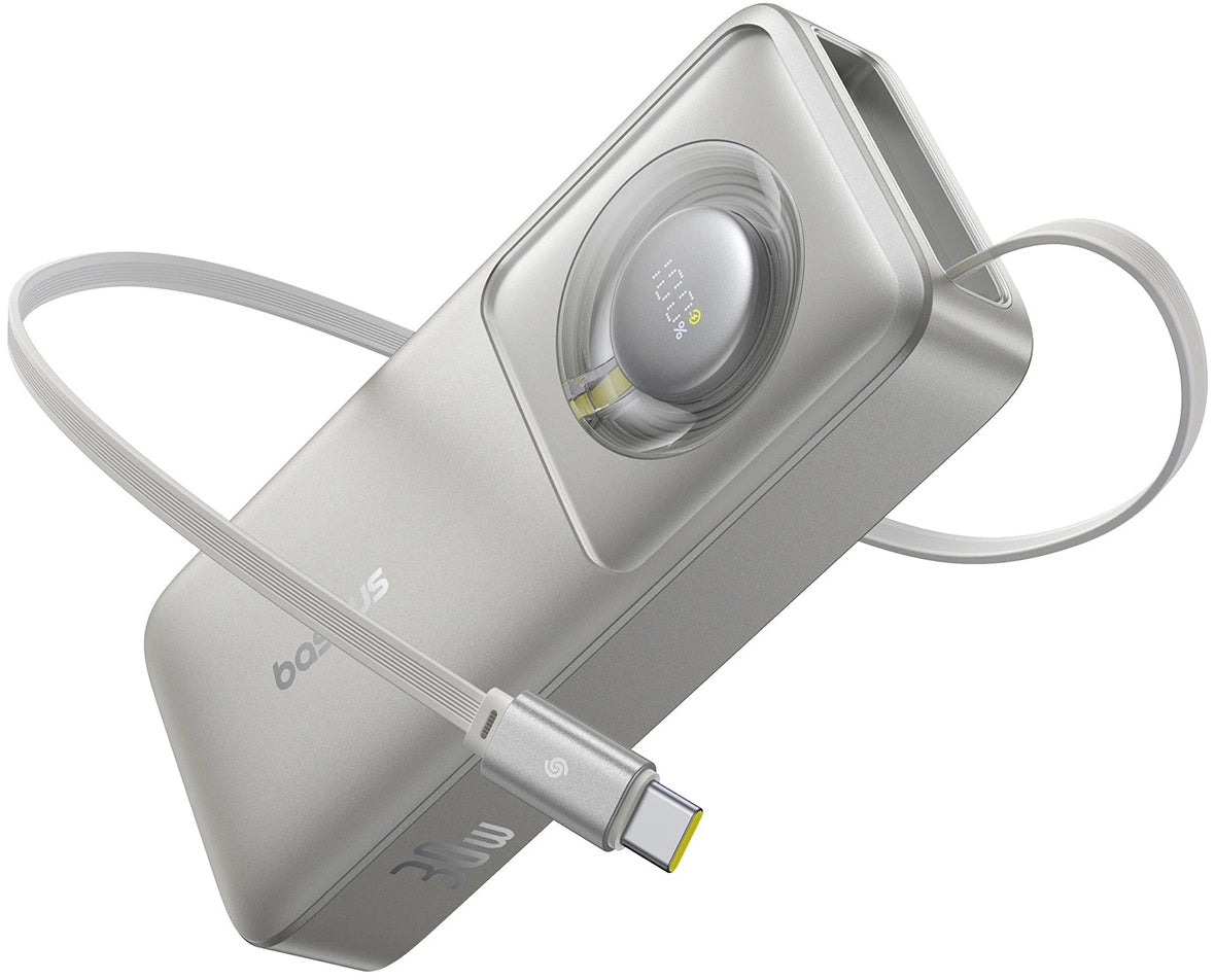 Bateria Externa Baseus OS Free2Pull, 10000mAh, 30W, PD, 2 x USB-C, Cinzento P10073701843-00