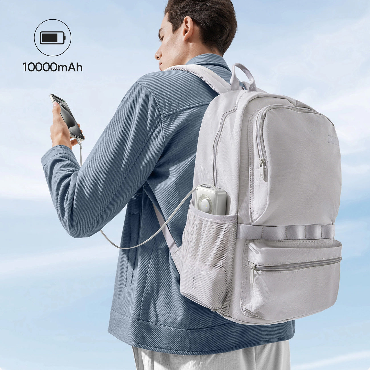 Bateria Externa Baseus OS Free2Pull, 10000mAh, 30W, PD, 2 x USB-C, Cinzento P10073701843-00
