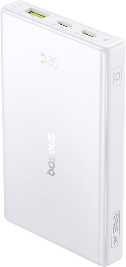 Bateria Externa Baseus PicoGo, 10000mAh, 20W, QC + PD, 1 x USB-A - 2 x USB-C, Branca P10076801213-00