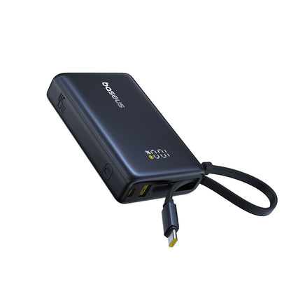 Bateria Externa Baseus PicoGo, 10000mAh, 45W, QC + PD, 1 x USB-A - 2 x USB-C, Preta P10076803123-00