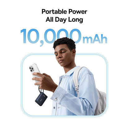 Bateria Externa Baseus PicoGo, 10000mAh, 45W, QC + PD, 1 x USB-A - 2 x USB-C, Preta P10076803123-00