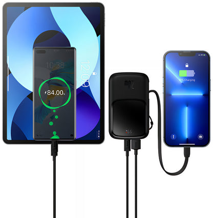 Bateria Externa Baseus Qpow Pro, 20000mAh, 20W, QC + PD, 1 x Lightning - 1 x USB-A - 1 x USB-C, Preta PPQD060201