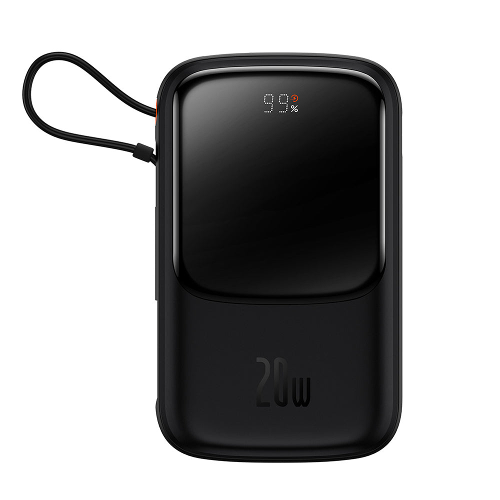 Bateria Externa Baseus Qpow Pro, 20000mAh, 20W, QC + PD, 1 x Lightning - 1 x USB-A - 1 x USB-C, Preta PPQD040001