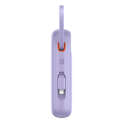Bateria Externa Baseus Qpow Pro+, 10000mAh, 22.5W, QC + PD, 1 x Lightning - 1 x USB-A - 2 x USB-C, Roxo P10055003513-00