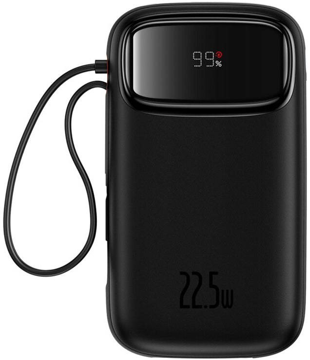 Bateria Externa Baseus Qpow2, 10000mAh, 22.5W, QC + PD, 1 x Lightning - 1 x USB-A - 2 x USB-C, Preta P10055003113-00