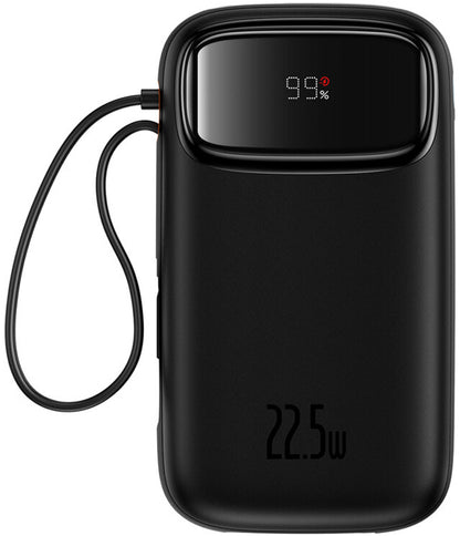 Bateria Externa Baseus Qpow2, 10000mAh, 22.5W, QC + PD, 1 x Lightning - 1 x USB-A - 2 x USB-C, Preta P10055003113-00