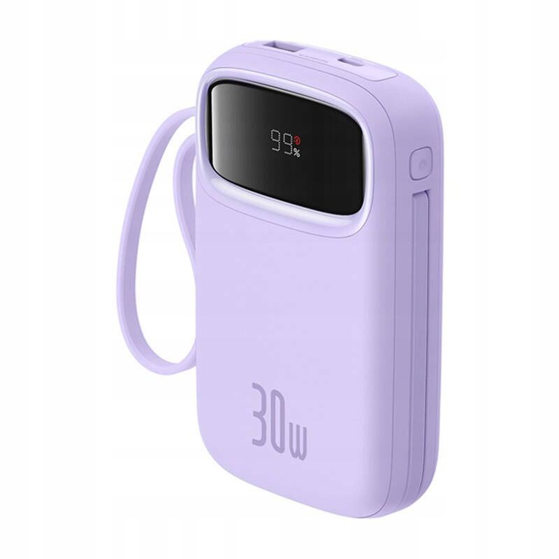 Bateria Externa Baseus Qpow2, 10000mAh, 30W, QC + PD, 1 x USB-A - 3 x USB-C, Roxo P10055008513-00
