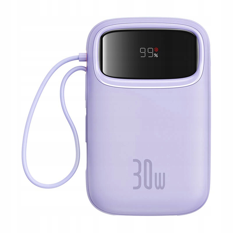 Bateria Externa Baseus Qpow2, 10000mAh, 30W, QC + PD, 1 x USB-A - 3 x USB-C, Roxo P10055008513-00
