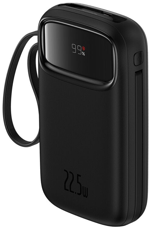Bateria Externa Baseus Qpow2, 10000mAh, 22.5W, QC + PD, 1 x Lightning - 1 x USB-A - 2 x USB-C, Preta P10055003113-00