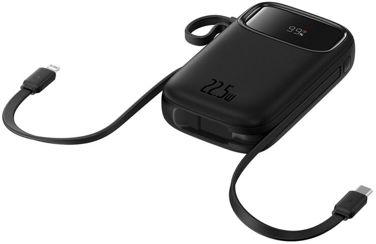 Bateria Externa Baseus Qpow2, 10000mAh, 22.5W, QC + PD, 1 x Lightning - 1 x USB-A - 2 x USB-C, Preta P10055003113-00