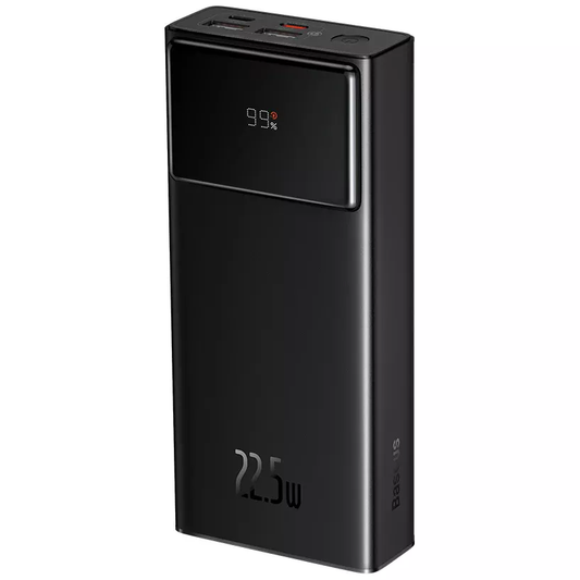 Bateria Externa Baseus Star Lord, 30000mAh, 22.5W, QC + PD, 1 x USB-C - 2 x USB-A, Preta PPXJ080101