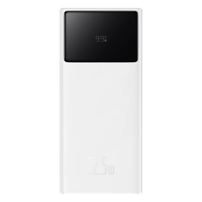 Baseus Star Lord External Battery, 30000mAh, 22.5W, QC + PD, 1 x USB-C - 2 x USB-A, White PPXJ080102