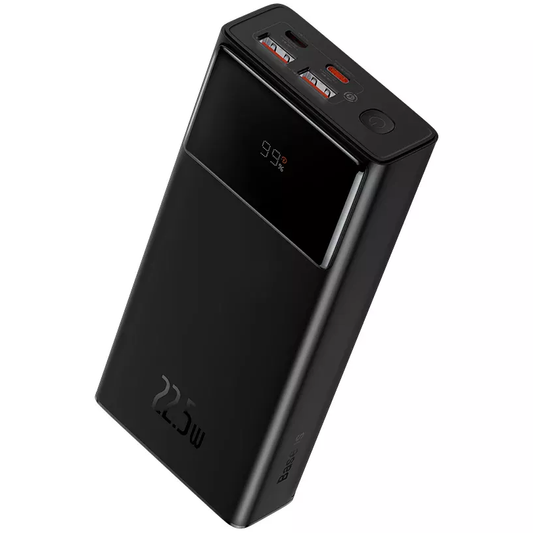 Bateria Externa Baseus Star Lord, 30000mAh, 22.5W, QC + PD, 1 x USB-C - 2 x USB-A, Preta PPXJ080101