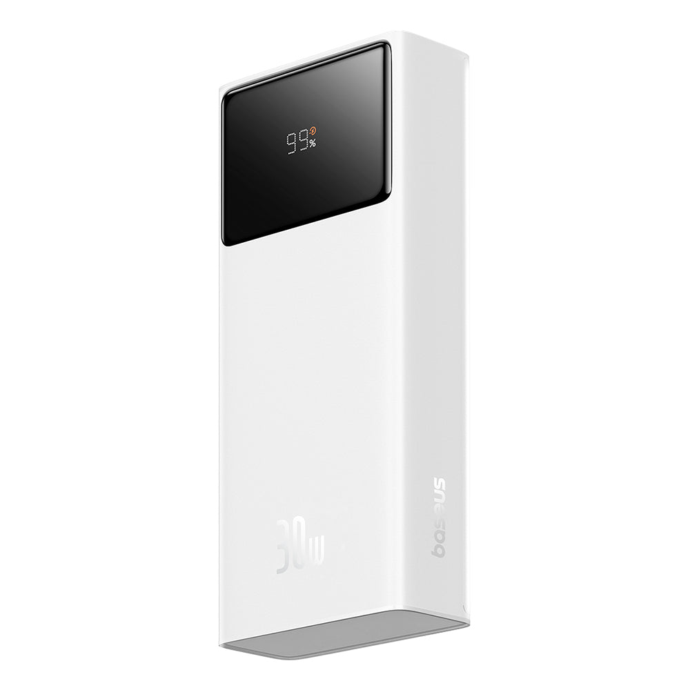 Bateria Externa Baseus Star Lord, 20000mAh, 30W, QC + PD, 1 x USB-C - 2 x USB-A, Branca P10022904213-00