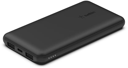 Bateria Externa Belkin BoostCharge, 10000mAh, 15W, 1 x USB-C - 2 x USB-A, Preta BPB011btBK