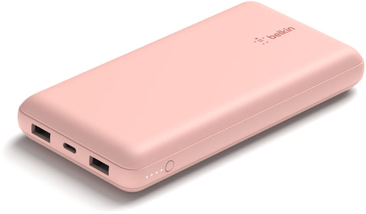 Bateria Externa Belkin BoostCharge, 20000mAh, 15W, 1 x USB-C - 2 x USB-A, Rosa Dourado BPB012btRG