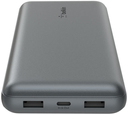 Bateria Externa Belkin BoostCharge Pro, 20000mAh, 15W, 1 x USB-C - 2 x USB-A, Cinzento BPB012btGY