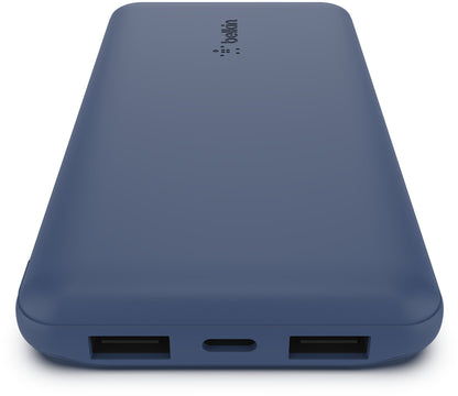 Bateria Externa Belkin BoostCharge, 10000mAh, 15W, 1 x USB-C - 2 x USB-A, Azul Marinho BPB011btBL