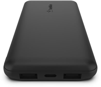 Bateria Externa Belkin BoostCharge, 10000mAh, 15W, 1 x USB-C - 2 x USB-A, Preta BPB011btBK