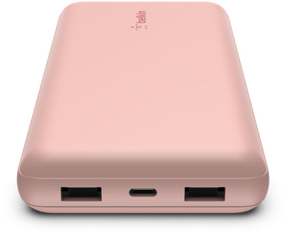 Bateria Externa Belkin BoostCharge, 20000mAh, 15W, 1 x USB-C - 2 x USB-A, Rosa Dourado BPB012btRG