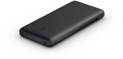 Bateria Externa Belkin BoostCharge Plus, 10000mAh, 23W, QC + PD, 1 x Lightning - 2 x USB-C, Preta BPB006btBLK
