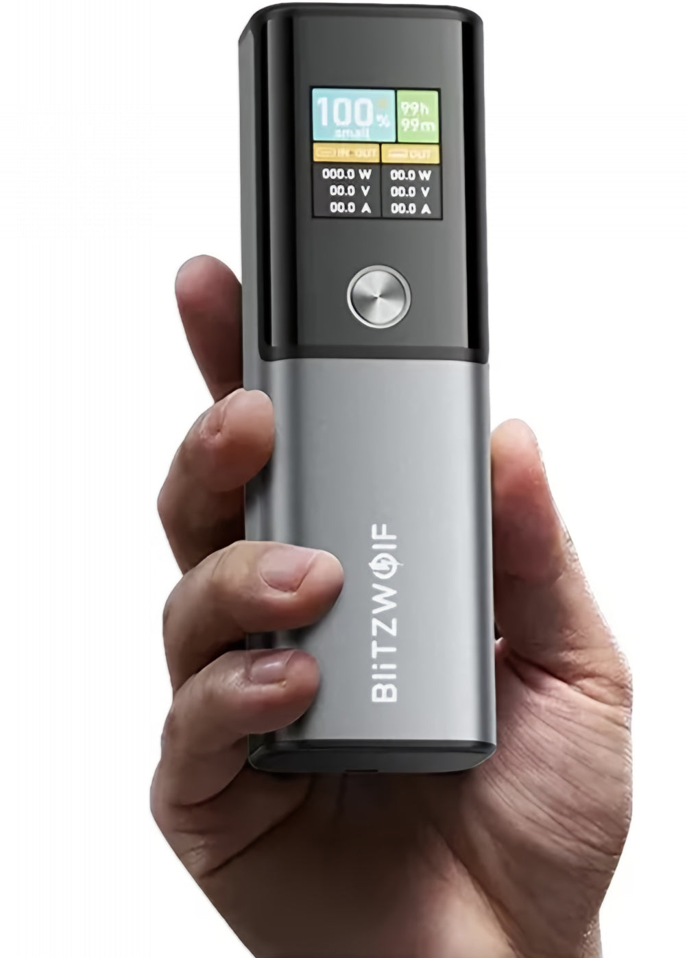 Bateria Externa BlitzWolf BW-P23, 14000mAh, 100W, QC + PD, 1 x USB-A - 1 x USB-C, Cinzento