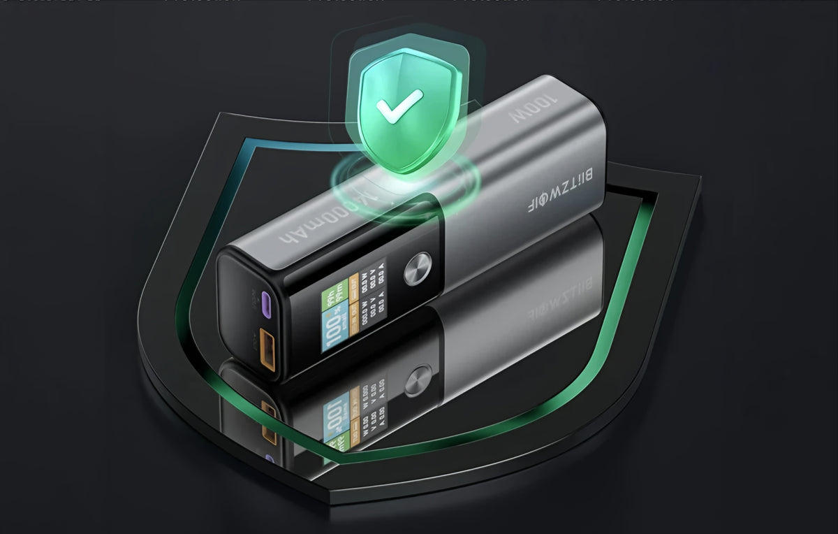 Bateria Externa BlitzWolf BW-P23, 14000mAh, 100W, QC + PD, 1 x USB-A - 1 x USB-C, Cinzento