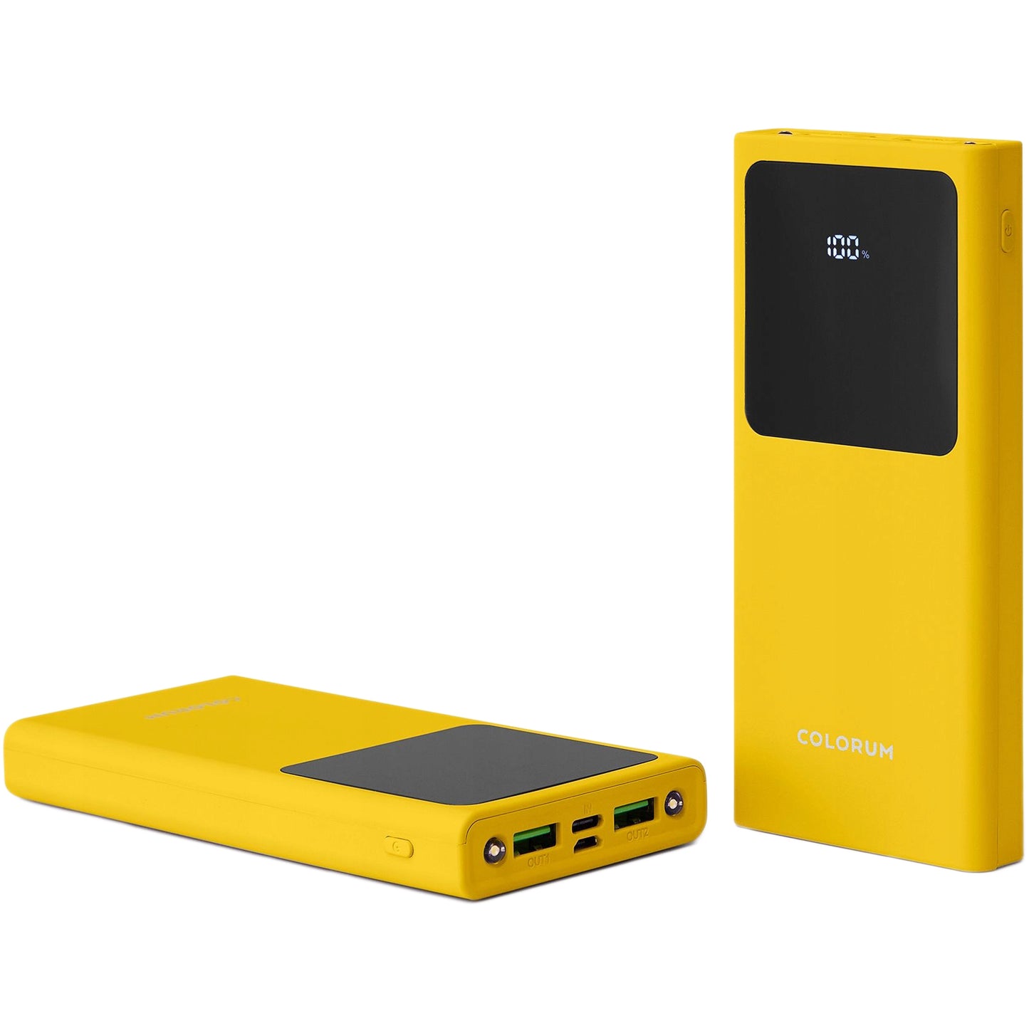 Bateria externa Colourum CPB10-02, 10000mAh, 10W, 2 x USB-A, amarelo