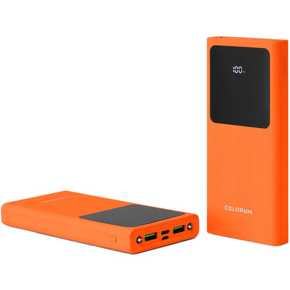 Bateria externa Colorum CPB10-02, 10000mAh, 10W, 2 x USB-A, laranja 