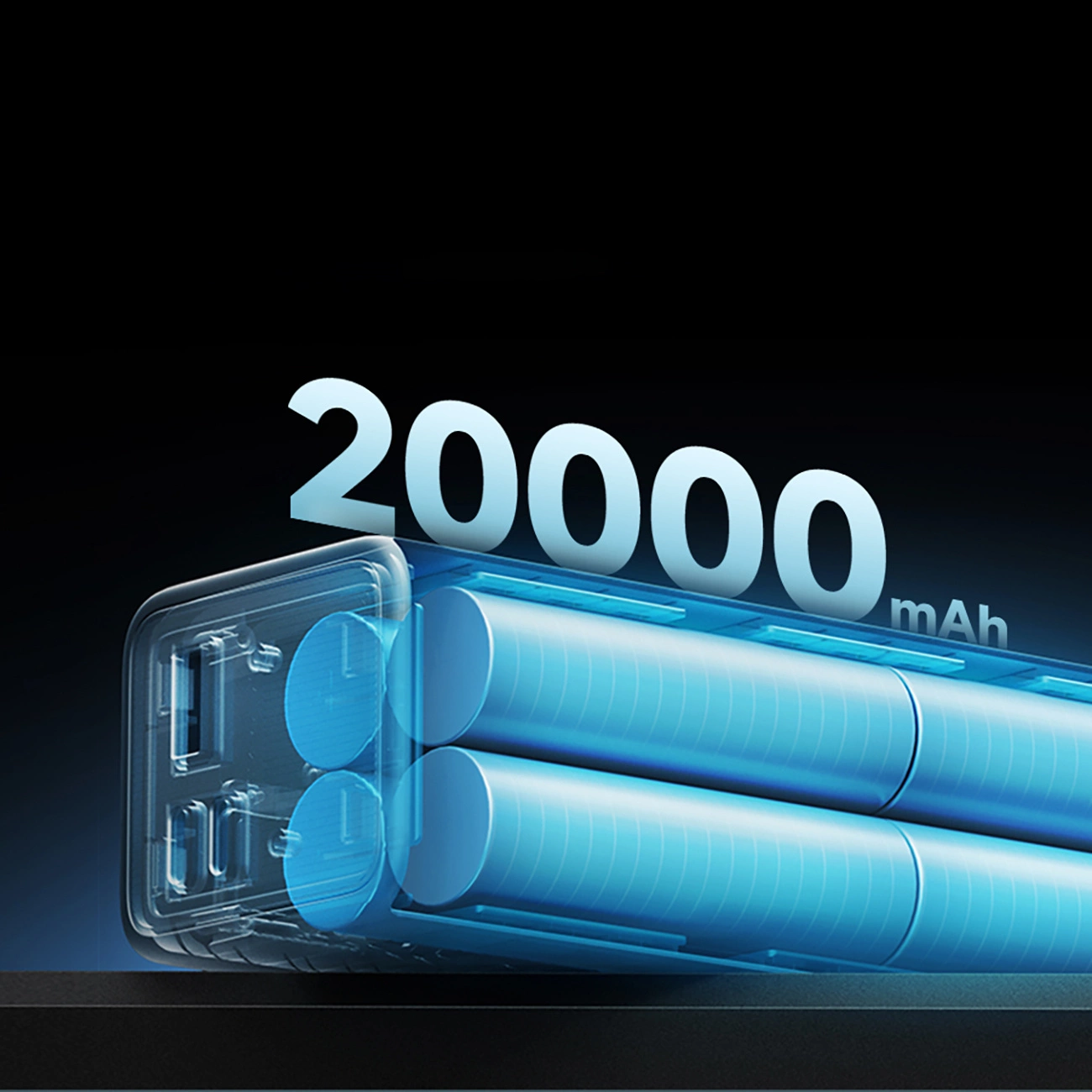 Bateria Externa Cuktech, 20000mAh, 100W, QC + PD, 1 x USB-A - 2 x USB-C, Cinzento CUKP200XGLGR