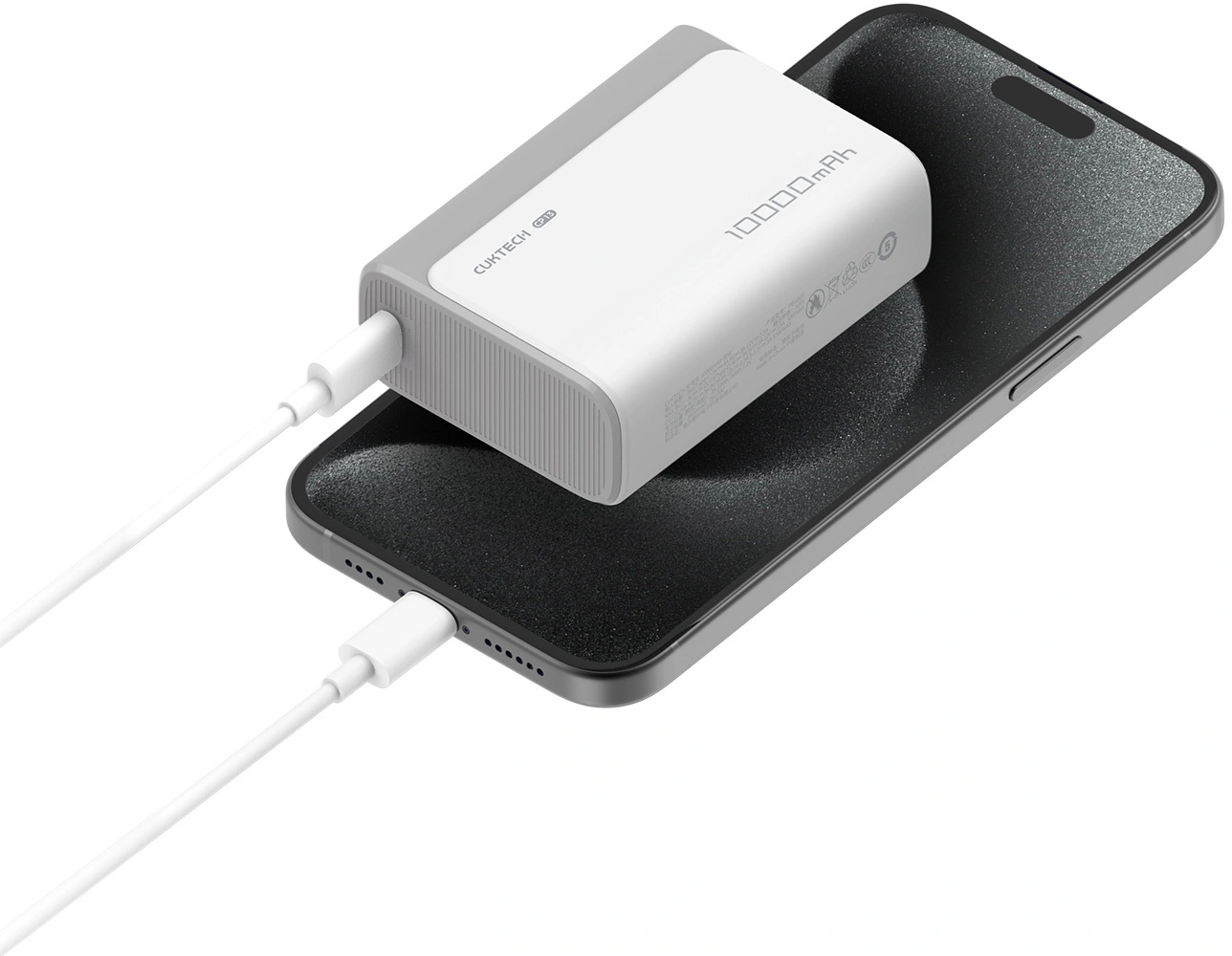 Bateria Externa Cuktech CP13, 10000mAh, 30W, QC + PD, 1 x USB-A - 1 x USB-C, Cinzento