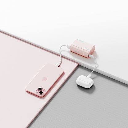 Cuktech CP13 External Battery, 10000mAh, 30W, QC + PD, 1 x USB-A - 1 x USB-C, Pink CUK0PB100DPK