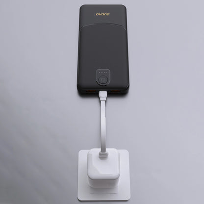 Bateria Externa Dudao K10, 10000mAh, 12W, 2 x USB-A, Preta