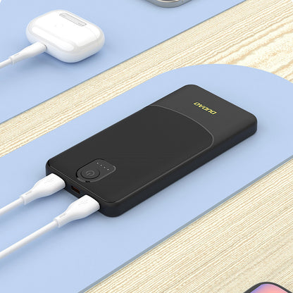 Bateria Externa Dudao K10, 10000mAh, 12W, 2 x USB-A, Preta